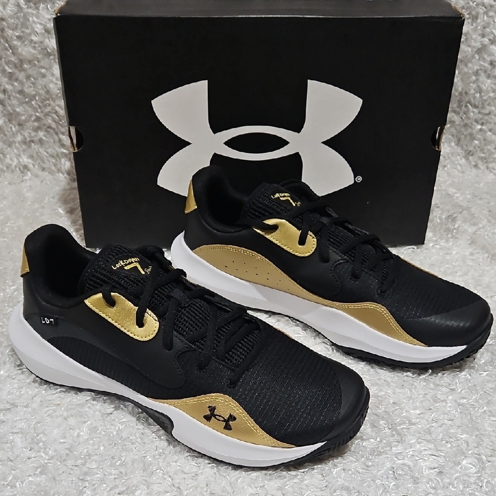 Men's Under Armour Black And Gold Shoes